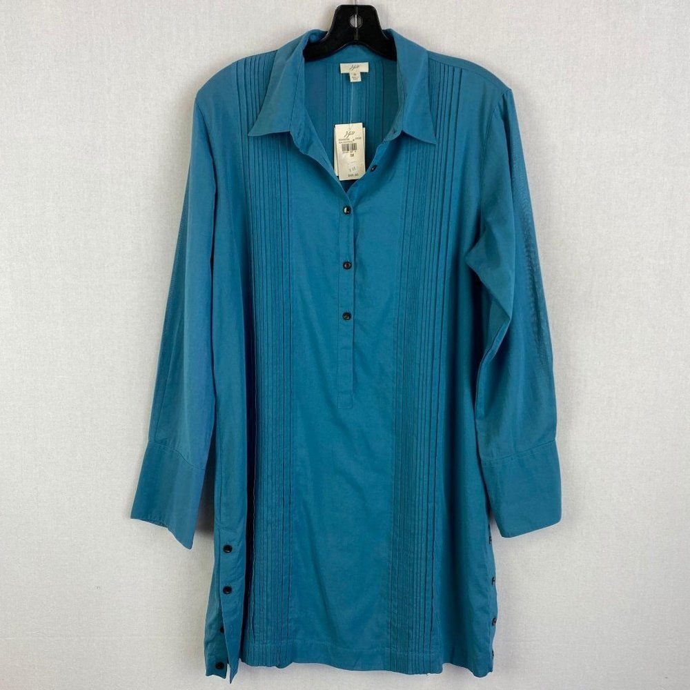J.JILL Teal Sheer Blouse NWT